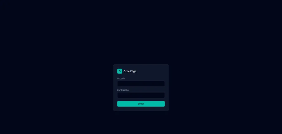 Orbe Edge - panel de administración de reverse proxy